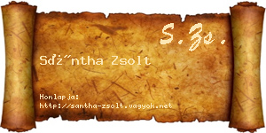 Sántha Zsolt névjegykártya