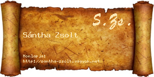 Sántha Zsolt névjegykártya